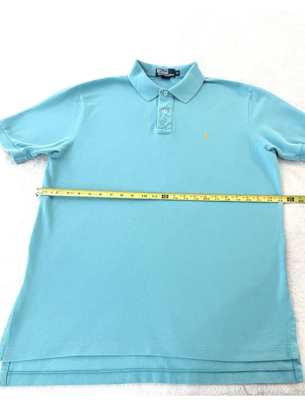 Polo Ralph Lauren Men’s XL Aqua Blue Mesh Polo Shirt Short Sleeve Pony Logo